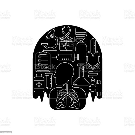 Tuberculosis Medical Lungs Vector Illustration Stock Illustration