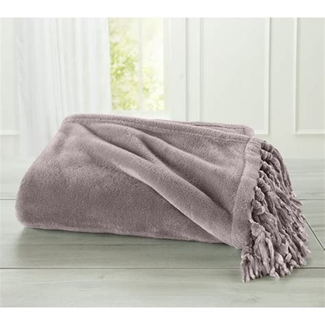 Raya Collection Ultra Velvet Plush Fringe Throw Blanket