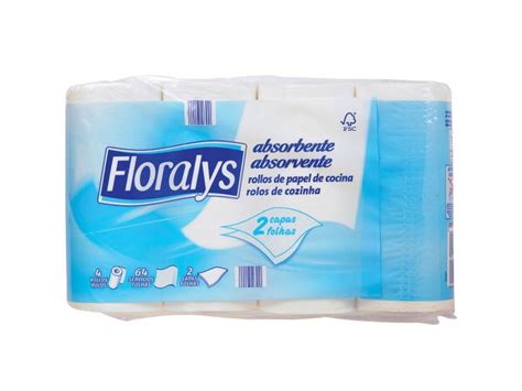 MultiPROMOS Floralys Rolos De Cozinha 2 Folhas