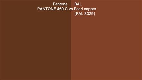 Pantone 469 C Vs RAL Pearl Copper RAL 8029 Side By Side Comparison