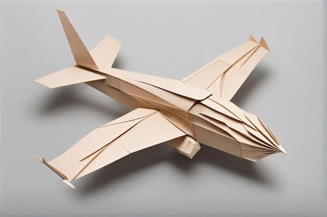 Hermosas artesanías de origami de papel de avión | Foto Premium