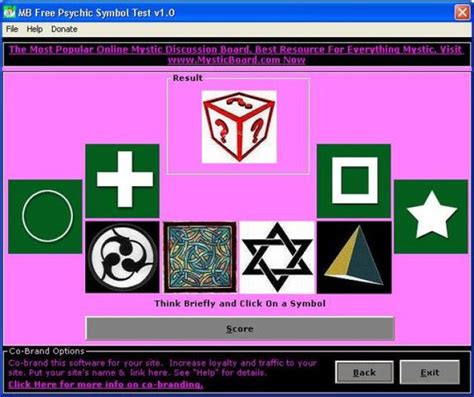 MB Psychic Symbol Test - Download & Review