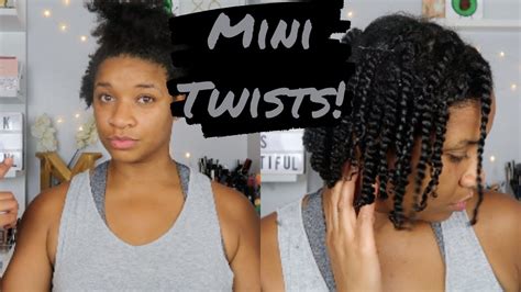 Mini Twists On Blown Out Natural Hair Youtube