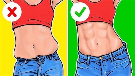 7 Easy Exercises For A Flat Stomach And Small Waist YouTube