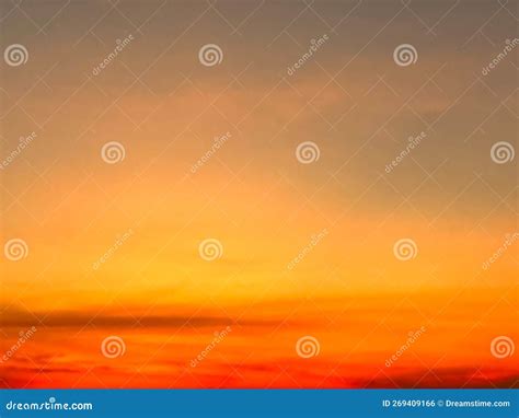 Beautiful Sunset Sky Scene Golden Hour Vivid Sunset Sky Stock Photo