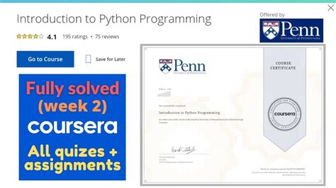 How To Complete Coursera Week 2 On Introduction To Python Programming