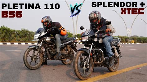 Hero Splendor Plus Xtec Vs Bajaj Platina Bs Performance Test Youtube