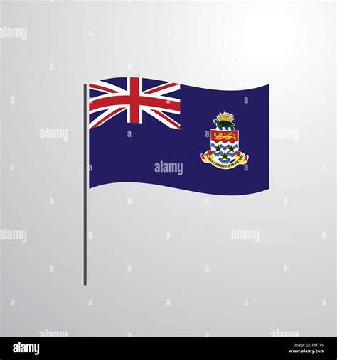 Cayman Islands Waving Flag Stock Vector Image Art Alamy