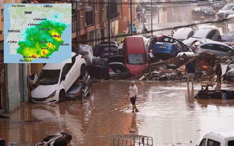 Harta e përmbytjeve vrasëse në Spanjë Valencia goditet nga katastrofa