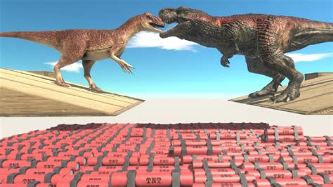 Tnt Battle Challenge Allosaurus Vs T Rex T Rex Vs All Units Youtube