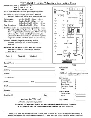 Fillable Online Midwestmuseums Amm Exhibitoradvertiser Reservation