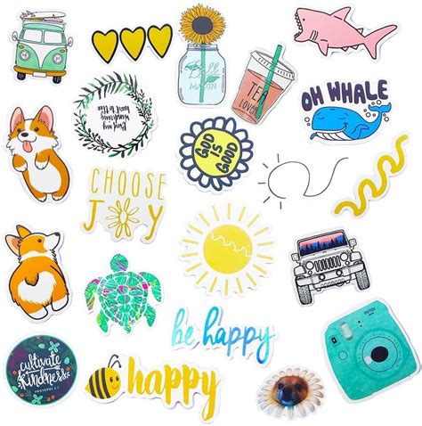 Amazon Vsco Stickers For Water Bottle Pcs Trendy Stickers