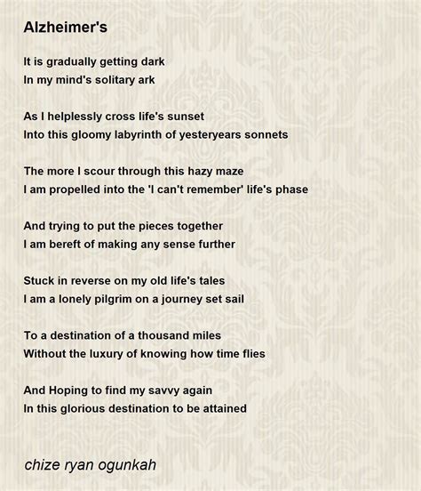 Funeral Poems For Mother With Dementia