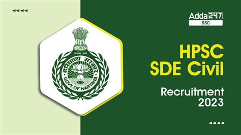 Hpsc Sde Civil Recruitment 2023 Apply Online Starts