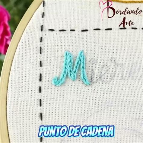 Letras Bordadas Punto Cadena Video Tutorial Bordado De Cintas