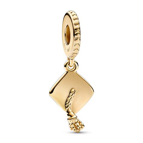 Charm dangle Graduation Cap Gold plated Gullsmed Gams Haugsøen