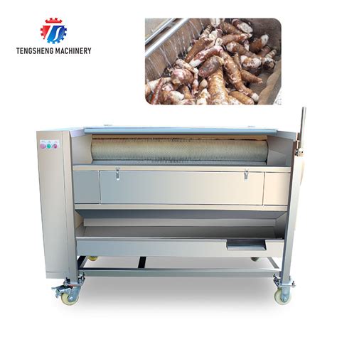 Industrial Carrot Ginger Cassava Sweet Potato Washing Peeling Machine