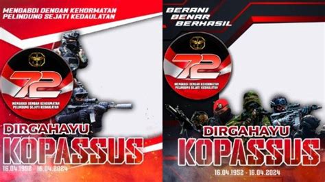 15 Link Twibbon HUT Ke 72 Kopassus Lengkap Dengan Cara Mudah Unggah Di