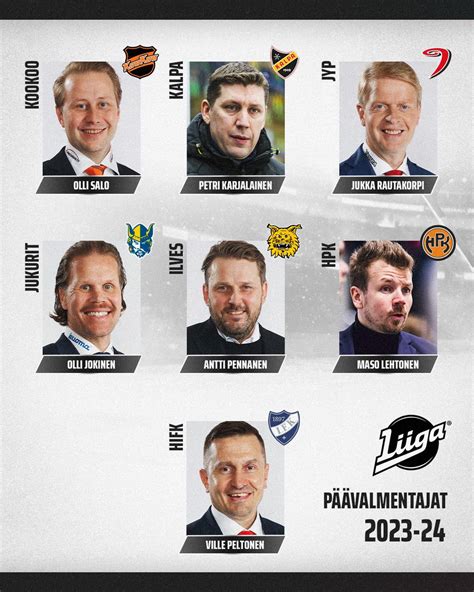 Liiga on Twitter Liigan päävalmentajat kaudella 2023 24 Liiga