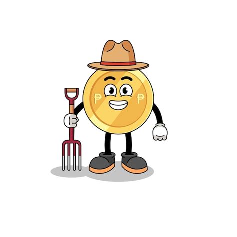 Premium Vector Cartoon Mascot Of Philippine Peso Farmer