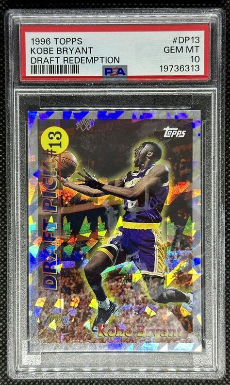 Topps Draft Redemption Dp Kobe Bryant Rc Rookie Psa New