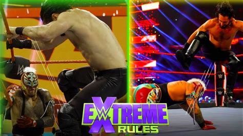 WWE EXTREME RULES 20 07 2020 SETH ROLLINS VS REY MYSTERIO EYE FOR EYE