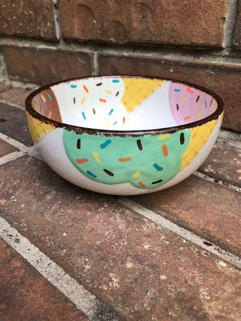 Personalized Ceramic Ice Cream Bowl Etsy