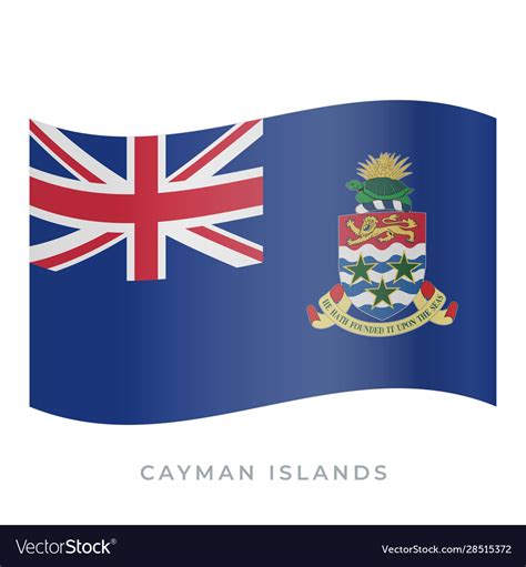 Cayman Islands Waving Flag Icon Royalty Free Vector Image