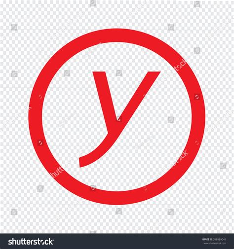 Basic Font Letter Y Icon Illustration Stock Vector Royalty Free