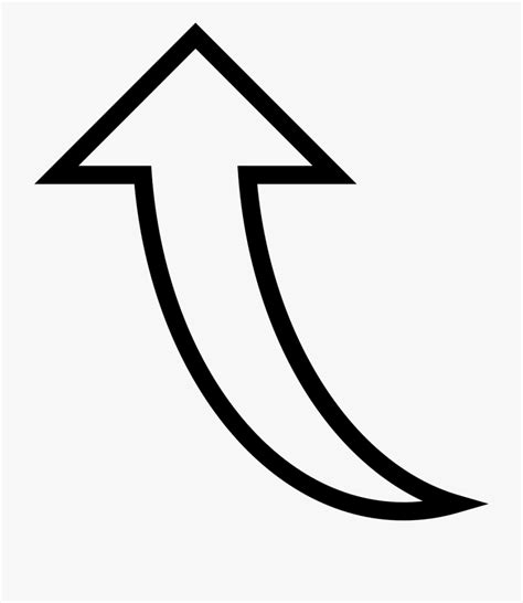 White Curved Arrow Clip Art