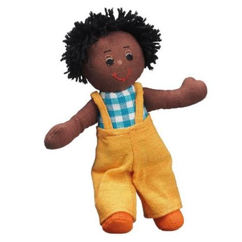 Lanka Kade Fair Trade Boy Black Skin Black Hair Rag Doll Wordunited