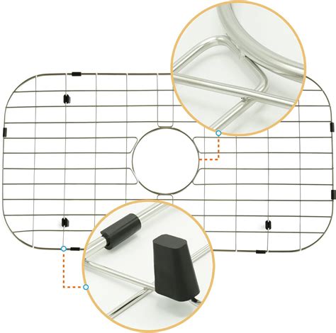 Nwc Protector De Fregadero Rejilla De Metal Para Fregaderos De Cocina