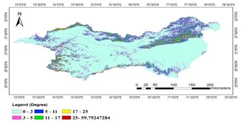 Slope map of Tapti river basin. | Download Scientific Diagram