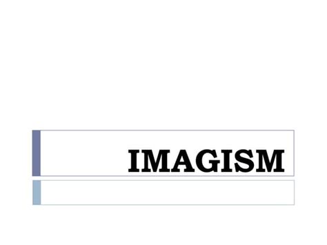 Imagism Ppt