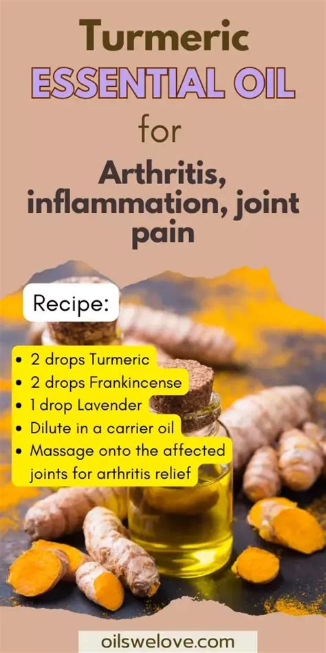 Natural Pain Relief 21 Essential Oil Recipes To Try At Home In 2024 Turmeric Essential Oil