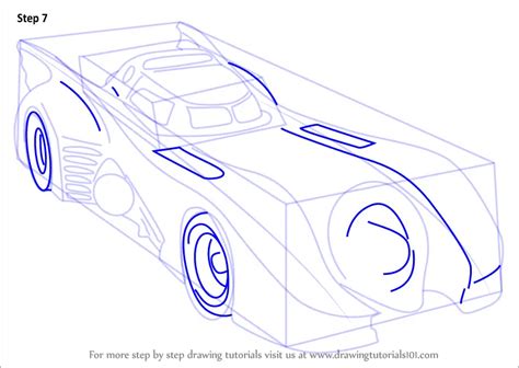 How to Draw a Batmobile 1989 (Batman) Step by Step | DrawingTutorials101.com