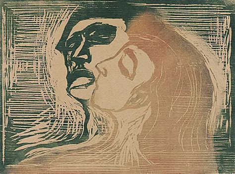 Edvard Munch The Kiss Edvard Munch Woodcut