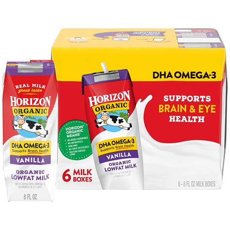 Horizon Organic Shelf Stable Low Fat Milk Boxes With Dha Omega