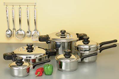 17 pc. Stainless Steel, Waterless Cookware - Free Shipping