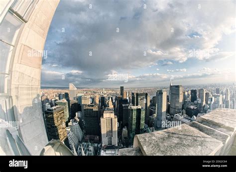 New York City sunset skyline Stock Photo - Alamy