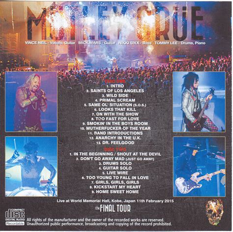 Motley Crue / The Final Tour In Kobe / 2CDR – GiGinJapan