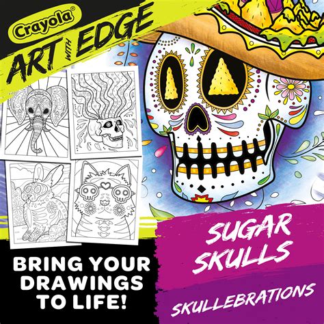 Crayola Sugar Skulls Coloring Book Volume 3 Teen Coloring 40 Pages