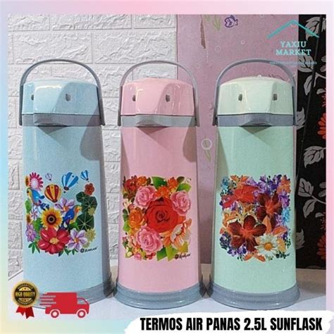 Jual Termos Air Panas Termos Pencet Pompa Sunflask 2 5 Liter Shopee