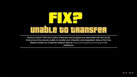 UNABLE TO TRANSFER CHARACTER GTA ONLINE YouTube