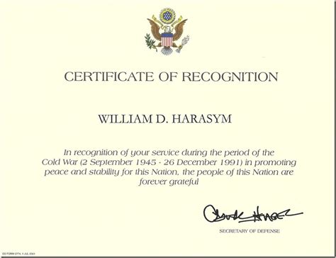 "The Panglossian Curmudgeon": My Cold War Certificate