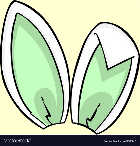 Green Bunny Ears Royalty Free Vector Image Vectorstock