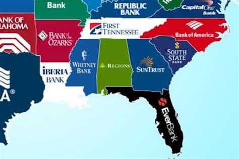 This Map Shows The Largest Bank In Every State - DWYM