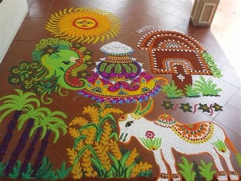 Pongal Rangoli Kolangal Divineinfoguru