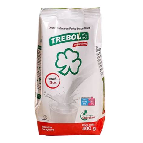 Trebol Leche En Polvo Entera 400gr