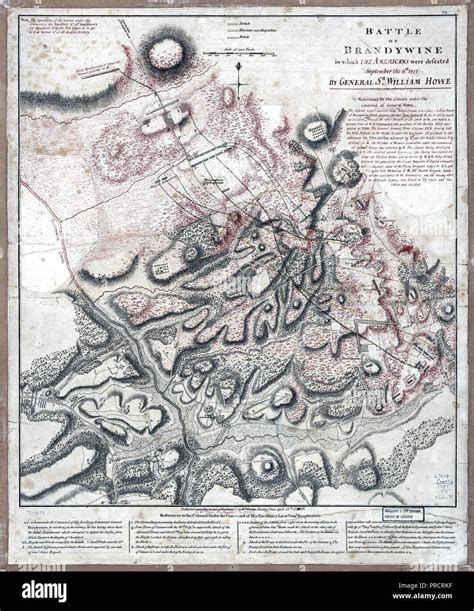 Vintage Maps Antique Maps Battle Of Brandywine In Which The Americans Were Defeated